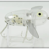 Vintage Heddon Clear With Dice Crazy Crawler Lure