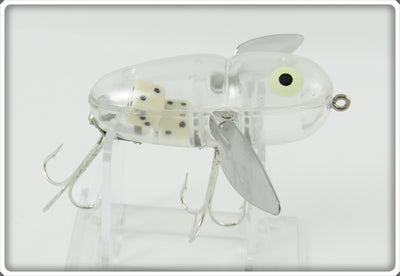 Vintage Heddon Clear With Dice Crazy Crawler Lure