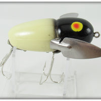 Vintage Heddon Luminous Black Head Crazy Crawler Lure