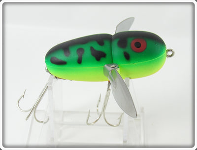 Vintage Heddon Fluorescent Green Crawdad Crazy Crawler Lure