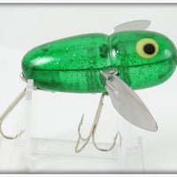 Vintage Heddon Green Sparkle Crazy Crawler Lure