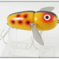 Vintage Heddon Orange Spotted Crazy Crawler Lure 
