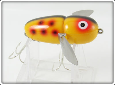 Vintage Heddon Orange Spotted Crazy Crawler Lure 