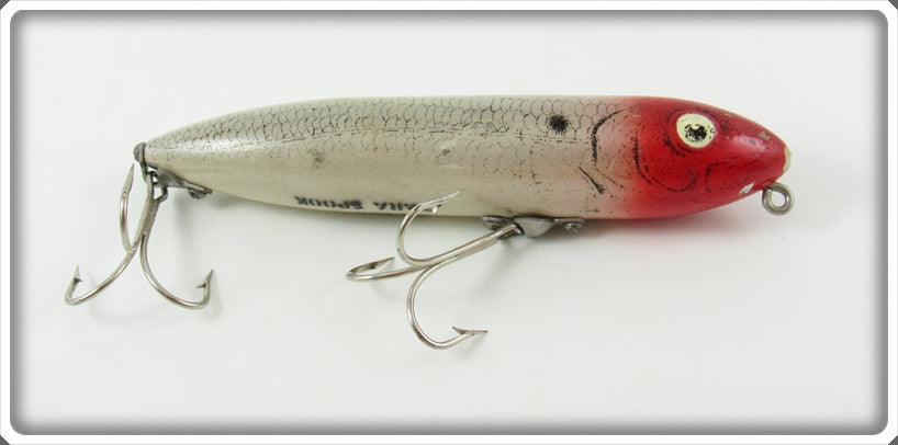 Vintage Heddon G Finish Red Head Pearl Zara Spook Lure