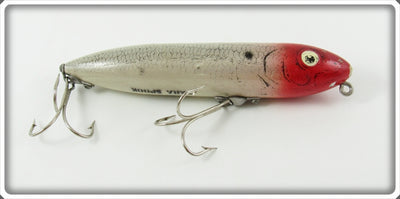Vintage Heddon G Finish Red Head Pearl Zara Spook Lure
