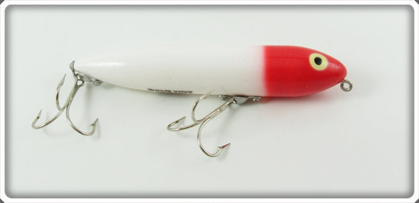 Vintage Heddon Red Head White Zara Spook Lure 
