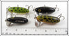 Arbogast Black & Frog Spot Jitterbug Lot Of Four