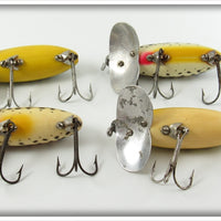 Arbogast Black Coachdog & Frog Spot Jitterbug Lot Of Four