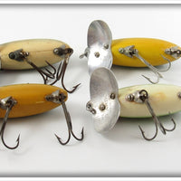 Arbogast Green Scale & Perch Jitterbug Lot Of Four