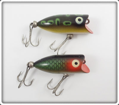 Heddon Tiny Lucky 13 Pair: Bullfrog & Green Scale