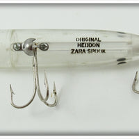 Heddon Clear Transparent Original Zara Spook