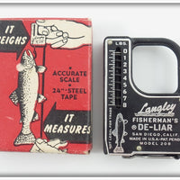 Langley Fisherman's De-Liar Fish Scale/Measuring Tape In Box