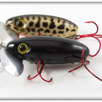 Arbogast Solid Black & Coachdog Jitterbug Pair