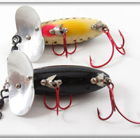 Arbogast Solid Black & Coachdog Jitterbug Pair