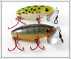 Vintage Fred Arbogast Perch & Frog Spot Jitterbug Lure Pair 