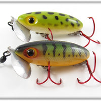 Arbogast Perch & Frog Spot Jitterbug Pair
