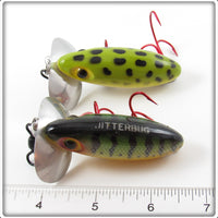 Arbogast Perch & Frog Spot Jitterbug Pair