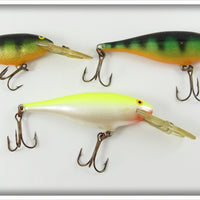 Rapala Perch & Chartreuse Deep Runner Lot Of Three Lures