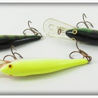 Rapala Perch & Chartreuse Deep Runner Lot Of Three