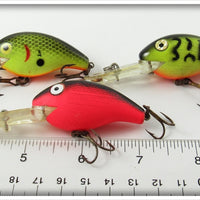 Rebel Flo Red, Crappie & Black Scale Lot Of Three