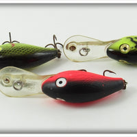 Rebel Flo Red, Crappie & Black Scale Lot Of Three