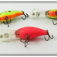 Rebel Flo Red, Crappie & Black Scale Lot Of Three