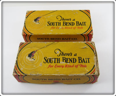South Bend Pair Of Empty Boxes: Red Head Bass Oreno & Babe Oreno 973 RH 972