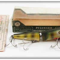 Vintage Pflueger Natural Perch Scale Palomine Lure In Box