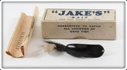 Vintage The Park Mfg Co Black Jake's Bait Lure In Box