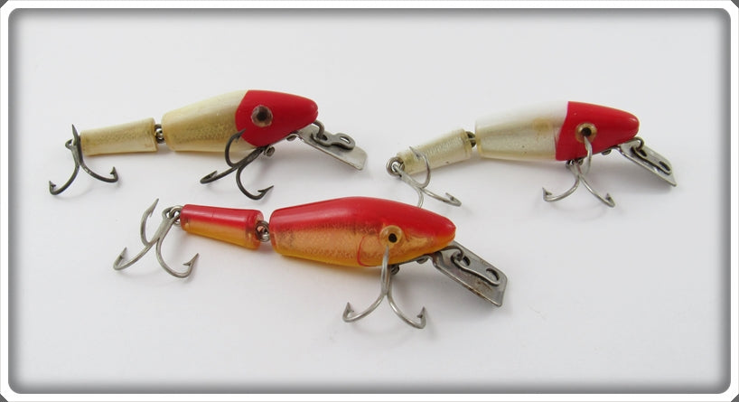 L & S MirroLure Sinker Lot Of Three: Red White & Goldfish