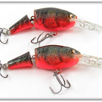 Rapala Red Crawdad Jointed Shad Rap Lure Pair 