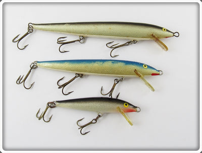 Rapala Lot Of Three: Silver Black & Silver Blue