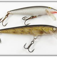 Rapala Silver & Live Walleye Floating Minnow Lure Pair 