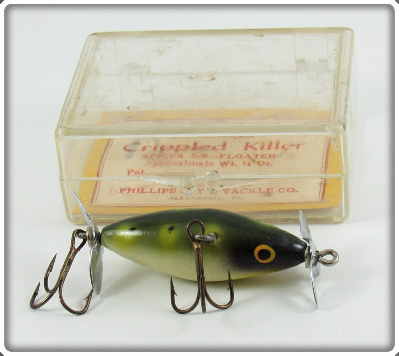 Phillips Fly & Tackle Co Frog Spot Crippled Killer In Box For Sale