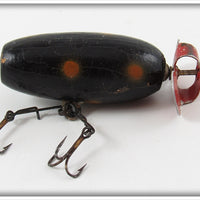 Vintage Helin Tackle Co Black & Orange Fishcake Lure