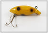 Vintage Unknown Yellow Spotted Rush Tango Type Lure 