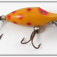 Vintage Heddon Spotted Orange Tiny Runt Lure 