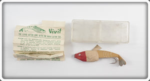 Vivif Red & White Living Action Lure In Original Box With Paperwork