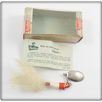 Heddon Red Head White Body Spinfin In Correct Box