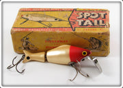 Wood Manufacturing Co Red & White Jointed Spot Tail Lure In Box