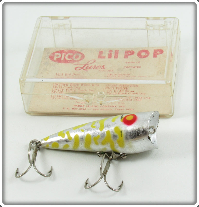 Vintage Padre Island Co Yellow Coach Dog Lil Pop Lure In Box 