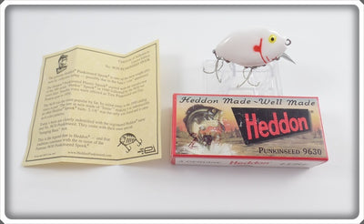Heddon White W/Red Gills Reissue 9630 Punkinseed 2nd In Box