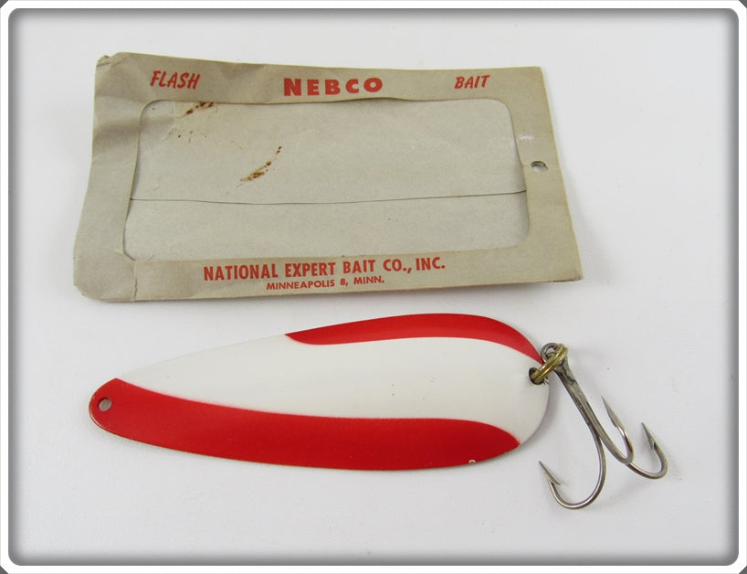 National Expert Bait Co Red & White Nebco Flash Bait In Package