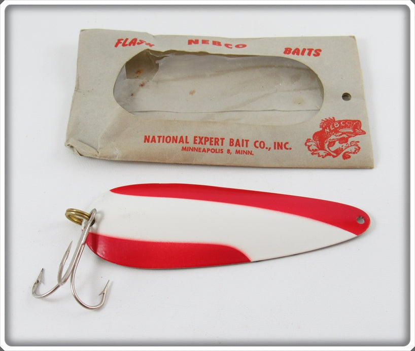 National Expert Bait Co Red & White Nebco Flash Bait In Package
