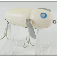 Heddon White Blue Eyes Crazy Crawler Lure