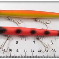 Pencil Plug Orange Spotted & Rainbow Pair