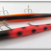 Pencil Plug Orange Spotted & Rainbow Pair