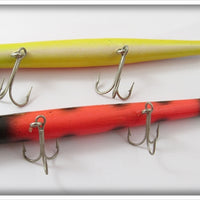 Pencil Plug Orange Spotted & Rainbow Pair