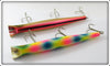 Pencil Plug Gold & Colorful Spotted Pair