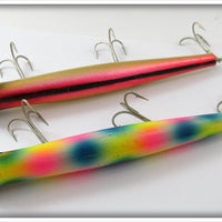 Pencil Plug Gold & Colorful Spotted Pair